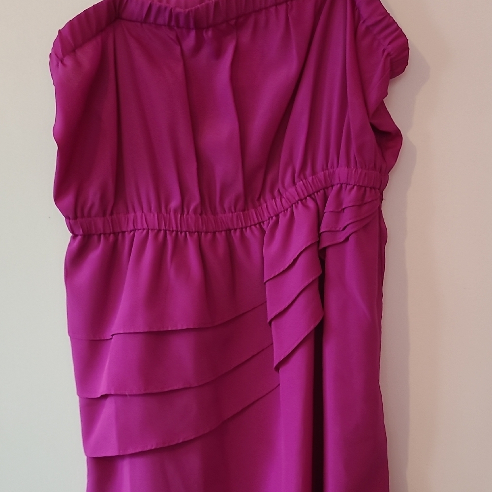 mark. Pink Tiered Ruffled Cocktail Mini Dress - Picture 3 of 3